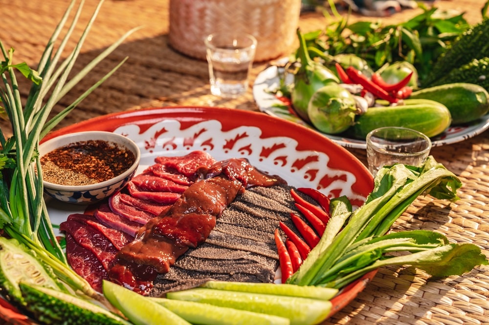 viande marinée pour pierrade